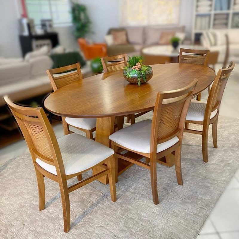 6-Seater Oval Shaped Dining