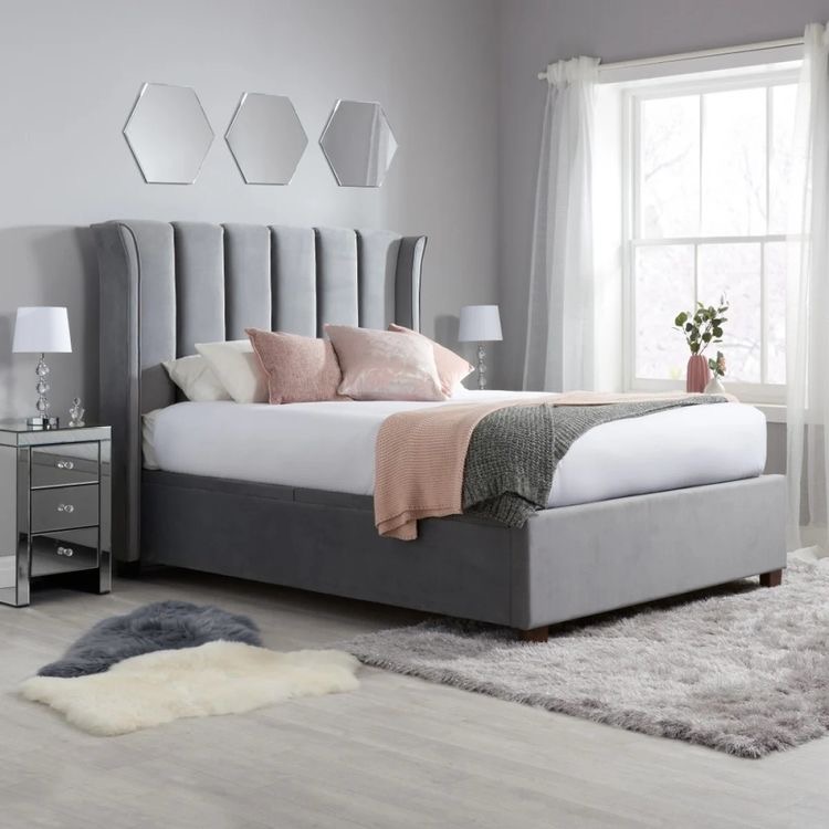 Grey king size bed