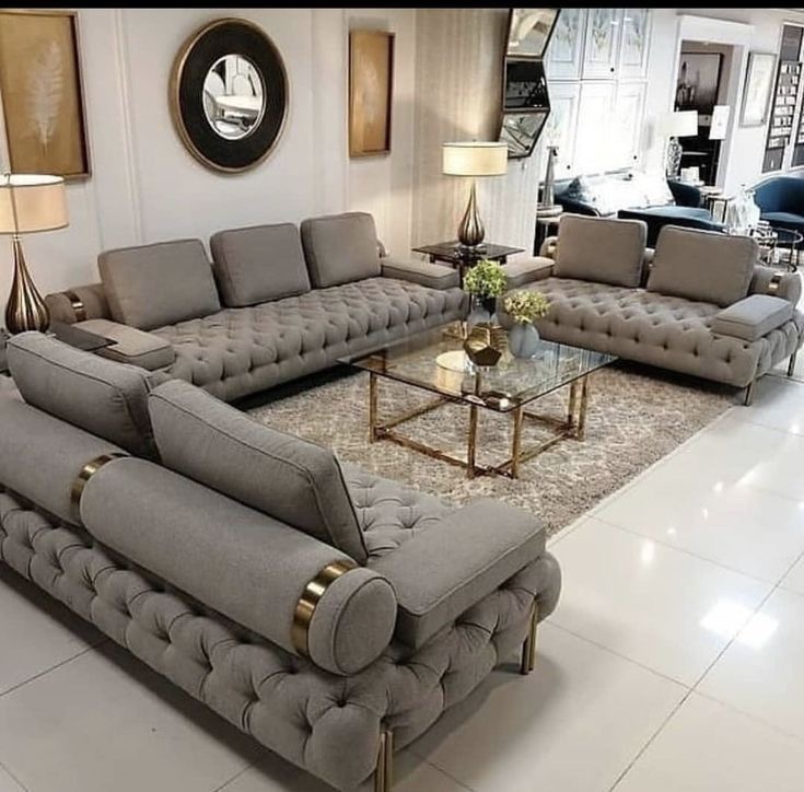 All round tufted sofa 3-2-2