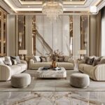 Exclusively Elegant 3-2-2With Two Ottoman And A Table