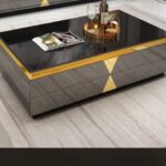 Gray Gold Glossy Top