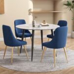 Navy Blue 4-Seater With A Board Round Top