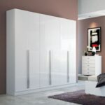 All White Glossy With Chest Of Drawer 8/10ft