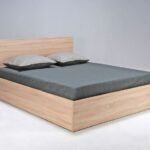 Coffee Creme 6 by 6 bed with one bedside cabinet