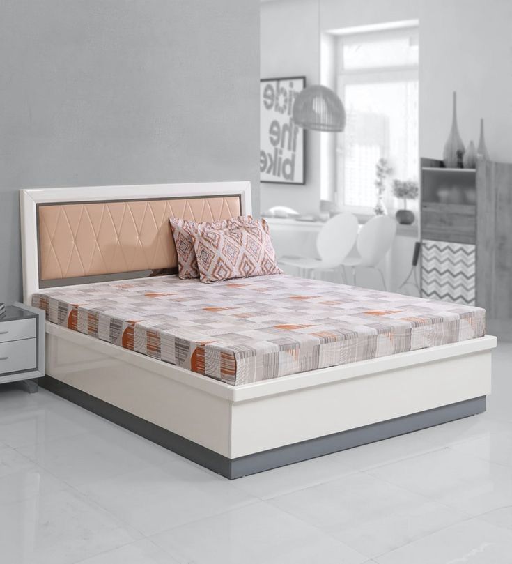 Gray Bottom 6 by 6 bed with bedside cabinet