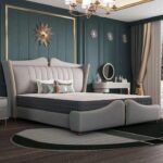 Wiva 6 by 6 bed with two bedside cabinets